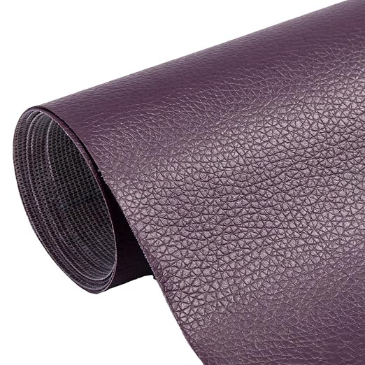 Cremsy Leather Repair Patch Tape, Self-adhesive Leather Repair Patch Kit for Couch Sofa Car Seats, Waterproof Vinyl Repair Patch, Cuttable Furniture Repair Tape for Chair Jacket (8, Dark Purple)