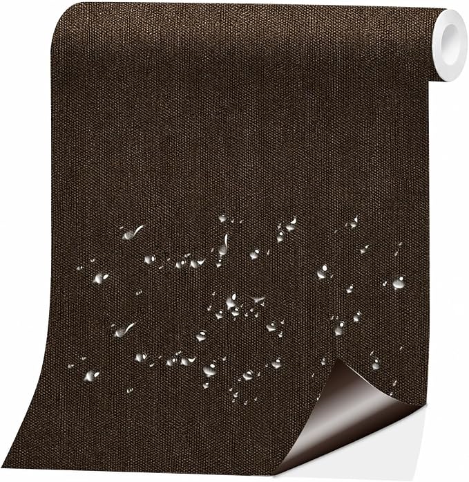 Canvas Repair Tape, Heavy Duty Waterproof Self-Adhesive Fabric Repair Patch for Tent, Sofa, Boat Covers, Chairs, Awning & Camping Outdoor Gear, 12"x59", Brown