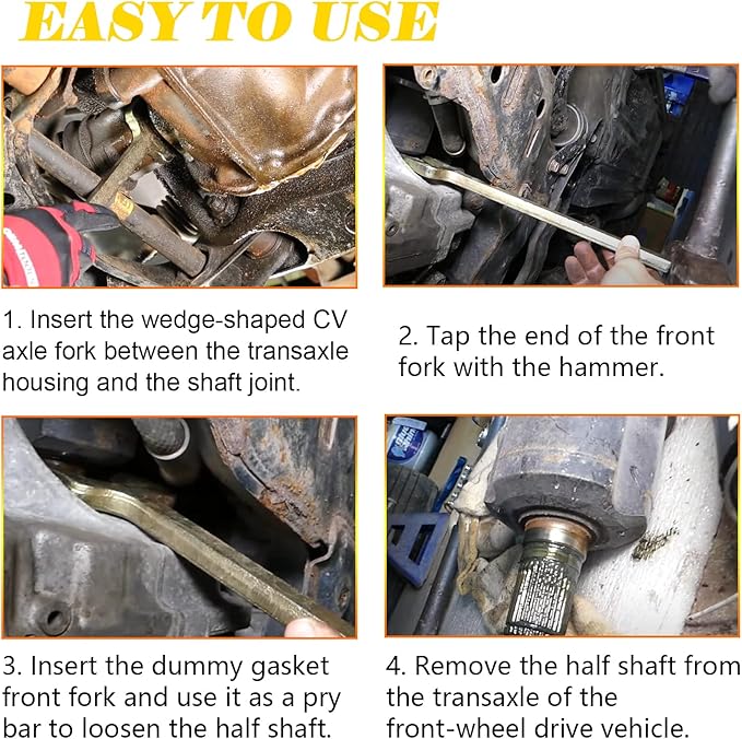 Bonbo 12020-2 Piece Axle Popper Kit Inner CV Axle Removal Tool Set Fit for Front Wheel Drive Vehicles, Remove Most Vehicles’ Half-Shaft Drive Axles & Fix Damaged CV Joints(2 PCS)