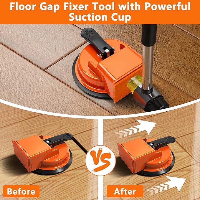 Floor Gap Fixer Tool, 2026 New Heavy Duty Floor Gap Fixer Tool with Enhanced Vacuum Suction Cup, Professional Flooring Gap Repair Tool for Laminate, Vinyl, Wood, Hardwood & Tile Flooring