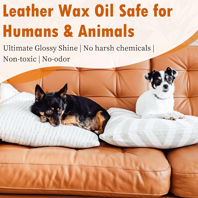 Mink Oil Paste Leather Conditioner Boots Wax Waterproof Smooth Couch Purse Shoes Bag Jacket Soft Polish Furniture Salve Sofa Car Seat Restore Shine Saddles Baseball Glove Natural Leather Care Balm
