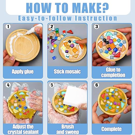 Mosaic Crystal Grout, Mosaics Tile Tools, Mosaic Tile Accessories – Essential for Handmade Grouting and Perfect for DIY Craft Projects (Yellow, 4.5oz)