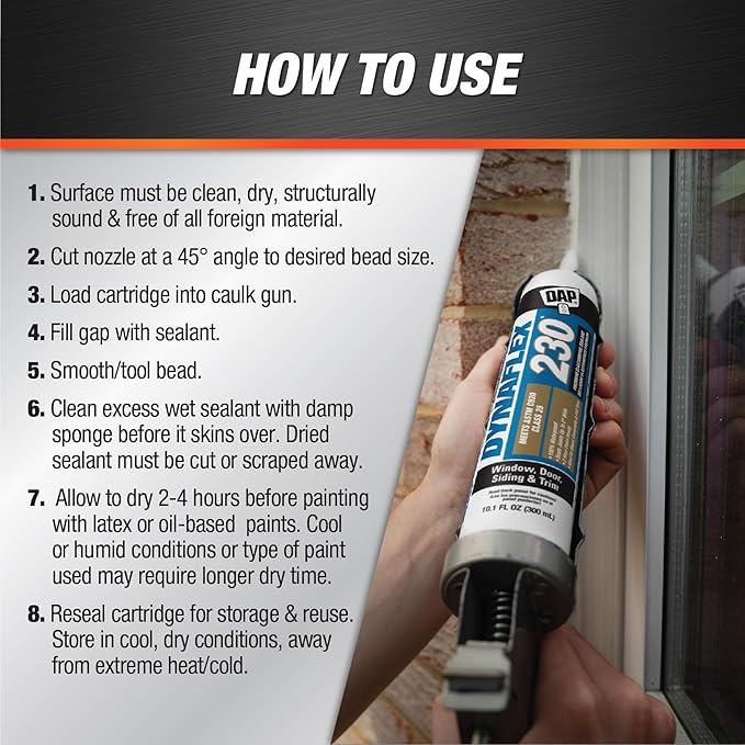 DAP Dynaflex 230 Pro Elastomeric Sealant, Beige BE312, 10.1 Oz (7079807103)