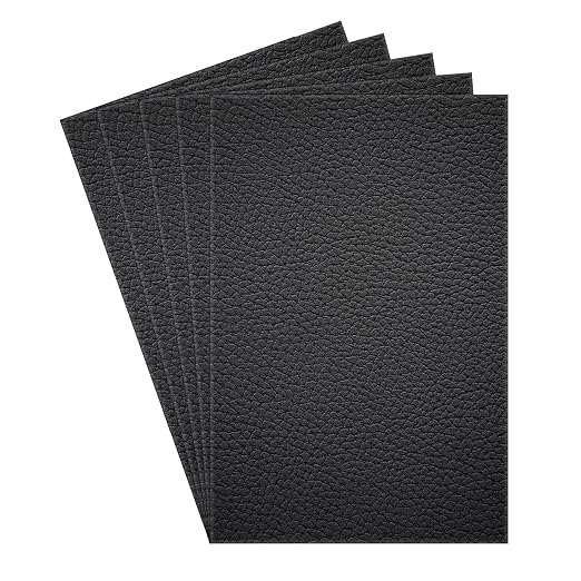 5Pcs 8x12 Inch Black Leather Repair Tape Self-Adhesive Patch for Couch, Sofas, Handbags, Jackets, Furniture, Car Seats