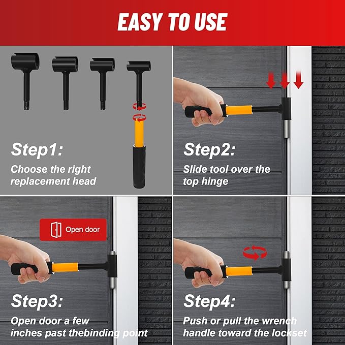 Door Hinge Adjustment Tool for Residential and Commercial, Upgraded Hinge Gap Adjusting Wrench for Door Quick and Efficient Solutions, User-Friendly Adjustments Tools