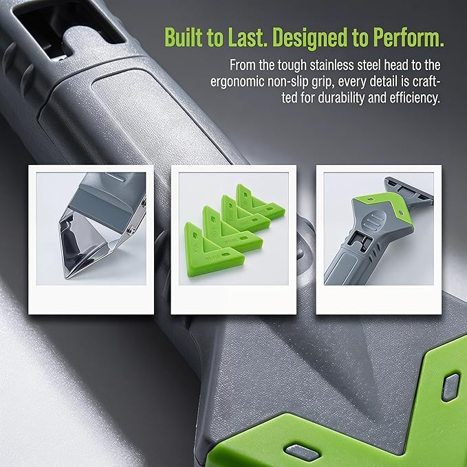 9 in 1caulk smoothingand Grouting Tool, silicone remover，Sealant Trimming and Removal Tool with Grout Squeegee for Bathrooms, Windows, Doors, Kitche