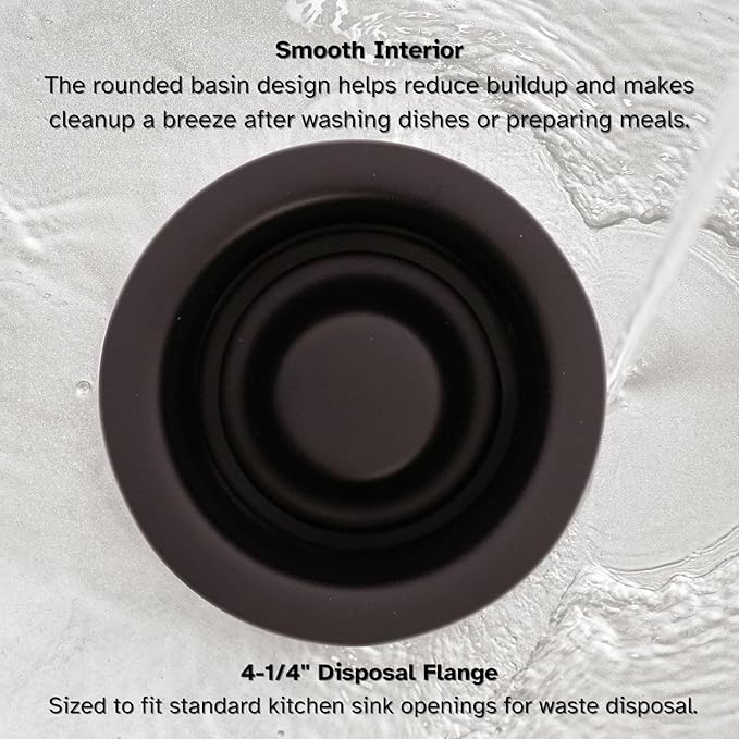 Westbrass D2089-50-12 4-1/4" Kitchen Sink Waste Disposal Drain Flange and Stopper, Oil Rubbed Bronze (50-Pack)