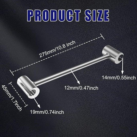 Door Hinge Adjustment Tool, 14-19mm Double Head Heavy Duty Door Hinges Repair Gap Adjusting Wrench Tool for Fireproof Door Anti-Theft Door Residential，Ergonomic Design for Easy to Use