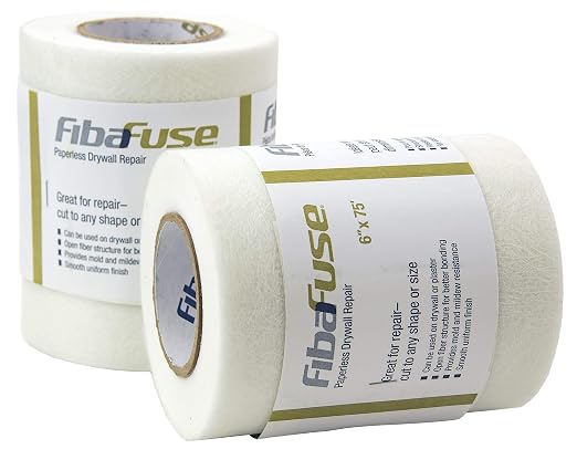 ADFORS FibaFuse FDW9018-U 6" X 75' Paperless Drywall Repair, White (Pack of 6)
