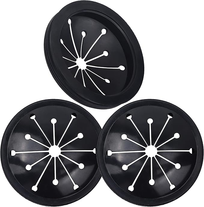 3 Pcs Garbage Disposal Splash Guards Sink Baffle Disposal Replacement Multi-function Drain Plugs food Waste Disposer Accessories for Whirlaway, Waste King and GE Models (3.1inch)