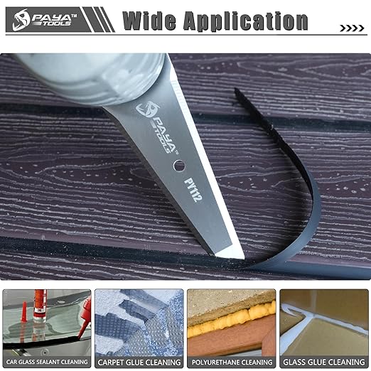 3" Tapered Oscillating Caulking Cutter, Multitool Scraper Blades for Caulk Adhesive Sealant Removal (10-Pack)