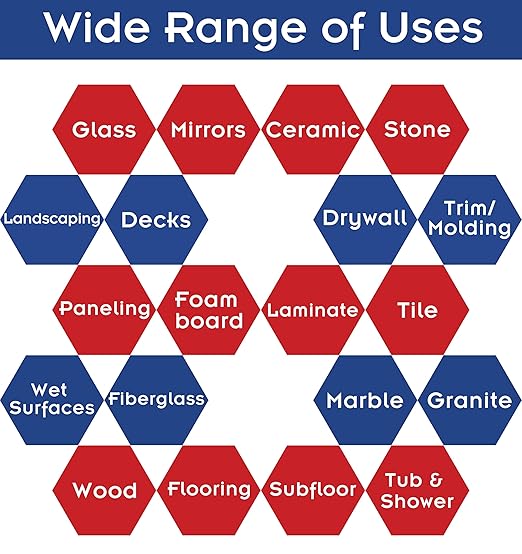 Max Strength Clear Construction Adhesive, 2.8 fl oz Integrated Squeeze Tube, Versatile Cement for Tile,Floor,Stone,Wood,Wall & More,Works Under Water