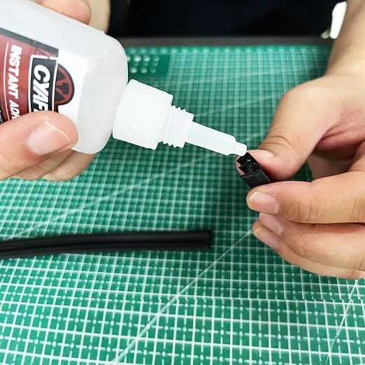 CYAFIXED Toughened Super CA Glue, Professional Grade Cyanoacrylate Instant Adhesive, 2 oz. (56.8 Grams) - CA Glue for Rubber, Leather, Carbon Fiber, Speakers and Seals