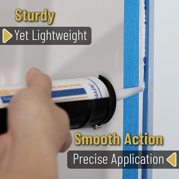 Bates- Caulking Silicone Gun, 10:1 Thrust Ratio, Hand Caulking Guns, No Drip