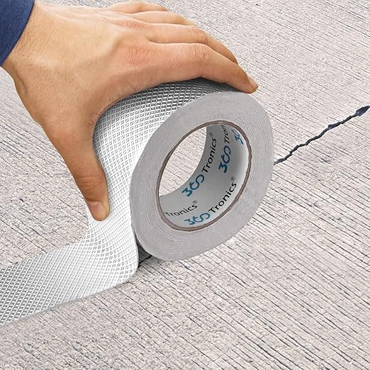 Waterproof Butyl Sealing Tape, Strong Adhesive Aluminum Foil Metal Roof Repair Tape for RV Roof Sealing, Flashing Seams, Gutters, Skylight and Vent Pipes Waterproofing, 2" x 16ft