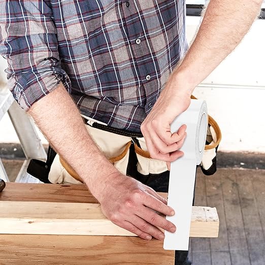 AUXMOTEC White Duct Tape Heavy Duty Waterproof, 80 Yards X 2 Inch, 9 Mils Thickness Strong Adhesive Sticky, No Residue, Easy Tear by Hand for Home Repairs Indoor Crafts Packing HVAC and Construction