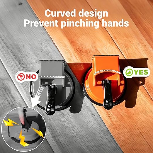 Floor Gap Fixer Tool,Heavy Duty Laminate Floor Gap Suction Cup Repair Tool Kit with 6 Sticky Pads and 3 Spring Clips, Enhanced Flooring Tools Use for Vinyl,Laminate,Wood and Tile