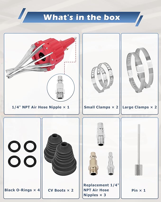 DAYUAN 15PCS Pneumatic Air Power CV Joint Boot Expander Install Installation Removal Tool
