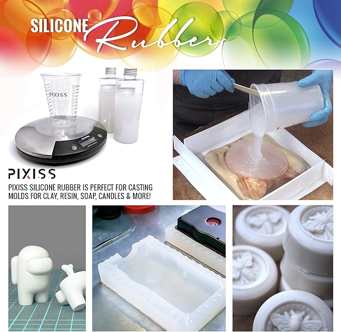 Silicone Mold Making Kit Liquid Silicone Rubber Bubble Free Translucent Clear Mold Making Silicone-Mixing Ratio 1:1-Molding Silicone for Resin Molds, Silicone Molds DIY (4kg/Gallon Kit)