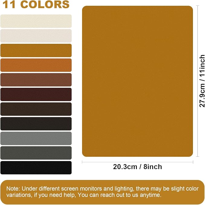 IANZE 2Pcs Leather Repair Patch, Self Adhesive Leather Repair Patch for Car Seats, Couches, Furniture, Sofa, Handbags, Office Chair (Tan)