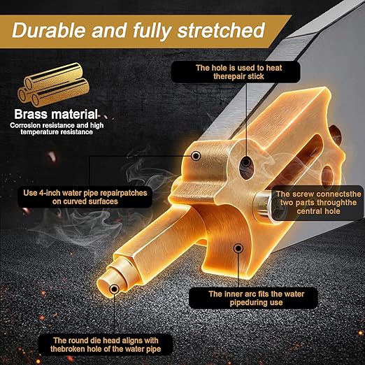 Water Pipe Repair Tool Kits, 1/2 Inch,3/4 Inch Water Pipe Repair Universal Set, Suitable for Cracks and Holes On PPR PE PVC Water Supply and Drainage Pipes in Homes Decoration Garden Irrigation.