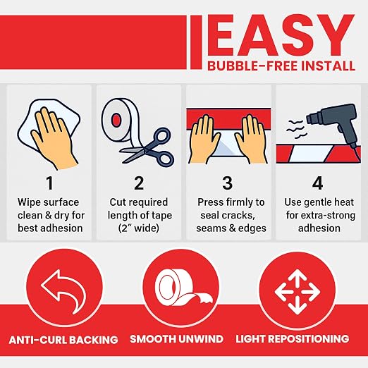 ArmorDillo Transparent Window Weather Sealing Tape, w Free Utility Knife, 3 inch X 120FT (40 YDS) - Clear Weather Stripping Tape, Draft Isolation & Insulation, No Residue, for Windows, Doors, AC & RV