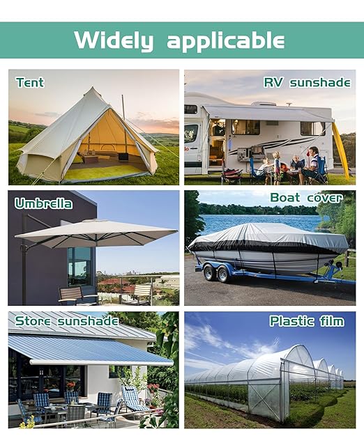 Heavy Duty Waterproof Tape Fits for RV Awning Repair、Canvas Repair、Tent Repair、Boat Covers Repair、Prevent Tear Repair 、Vinyl Repair 、Fabric Repair、Tarp Repair Etc,6 Inch Wide 35 FT Long