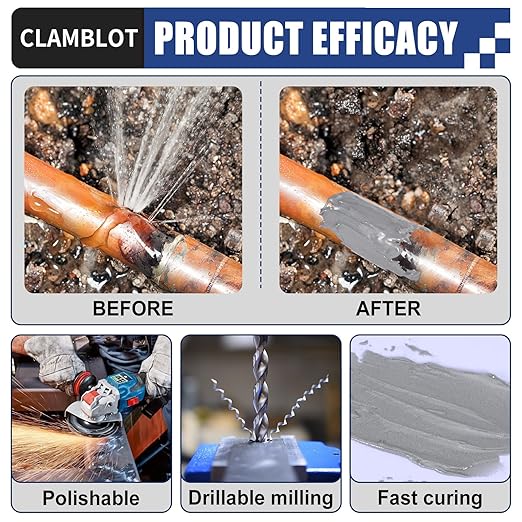 2-Pack Heavy Duty Metal Glue & Steel Epoxy - (1.76oz x 2) Waterproof Liquid Weld, Strongest Adhesive for Multiple Surfaces: Plastic, Ceramic, Pipe Leak Sealer, Cold Welding Repair Kit