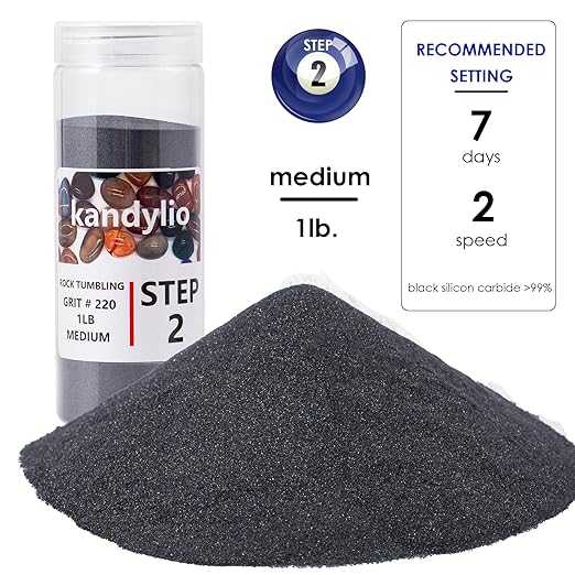 4 Pounds Rock Tumbler Grit Kit Polish Upto 30LBS Rocks Silicon Carbide & Aluminum Oxide Polishing and Tumbling Abrasive Media for Any Rock Tumbler Polisher