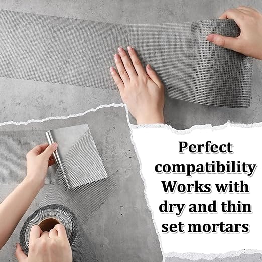 150 ft x 6 Inch Cement Board Joint Tape Self Adhesive Durable Gray Fiberglass Mesh Drywall Mesh Repair Tape for Cement Board Joints Repairing, Sealing and Strengthening