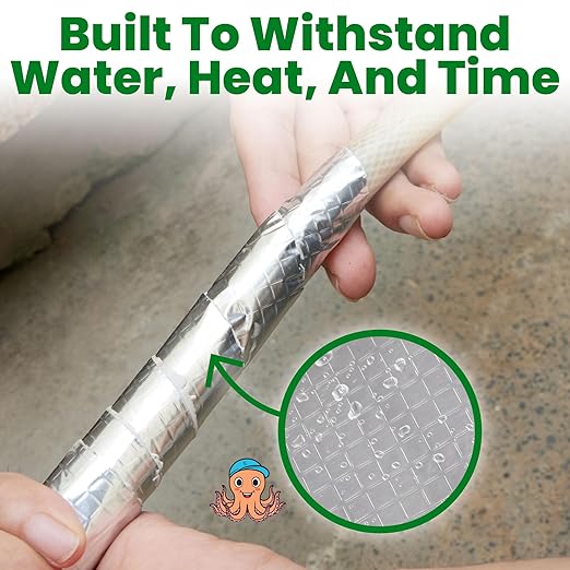 ECOHomes Aluminum Butyl Tape, Waterproof Aluminum Foil Tape for Leaks (8 Inch Wide) | Butyl Seal Tape for Roofs, Gutter Repair, Gutter Holes, Pipes, Metal Roof Patch, RV, Plumbing and Outdoor Sealing