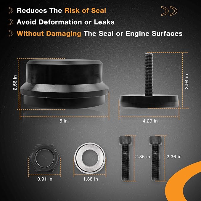 303-1514 Rear Crankshaft Seal Installer Tool - Compatible with 2011-2021 Ford 6.7L Super Duty F250 F350 F450 F550; 2016-2021 F650 F750 6.7L Power Stroke Diesel - Replaces# ST-138
