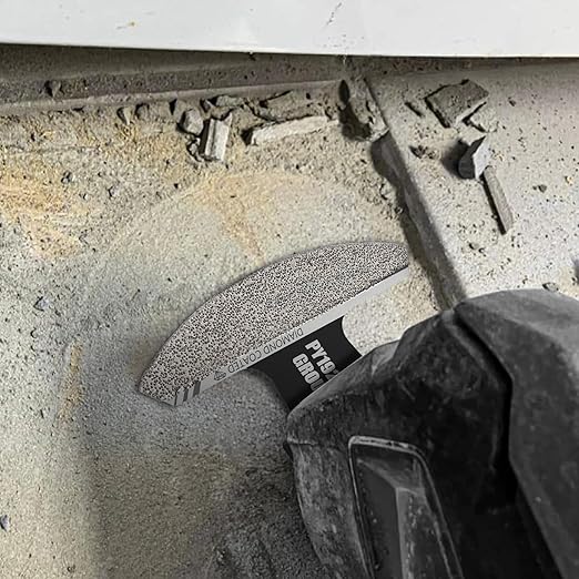 Universal Fit 40-50 Grit Diamond-Grit Edge Oscillating Blade for Grout Removal - 2-3/4" Cutting Width (3-Pack)