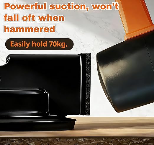 Floor Gap Fixer Tool, Cast Aluminum, Heavy Duty Flooring Repair Kit with Vacuum Suction Cup for Laminate, Vinyl, Wood and Tile Floors (Black)