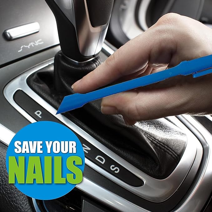 Scrigit Scraper No-Scratch Plastic Scraper Tool, 2 Pack - The Handy Multi-Use Scraping Tool for Removing Food, Labels, Stickers, Paint, Grease - Easy to Hold, Reaches Tight Spaces and Crevices
