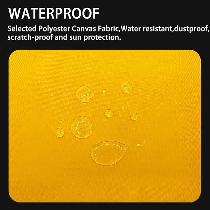 Gheeidau Canvas Repair Patch 9×11 Inch 3Pcs Waterproof Self-Adhesive Fabric Repair Patch for Tents,Boat Cover,Pop Up Canopy,Patio,Bags,Car Seats,Sofas,Furniture Cover(Bright Yellow)