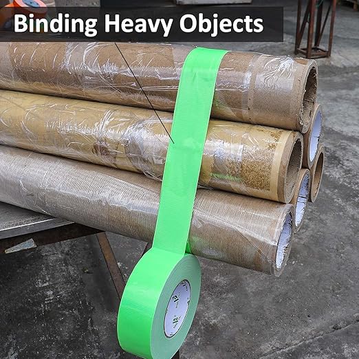 BOMEI PACK Green Duct Tape, Heavy Duty Strong Waterproof Industrial Color Duct Tape 9.0mil x 1.88inch x 60yds for Packing and Repairing