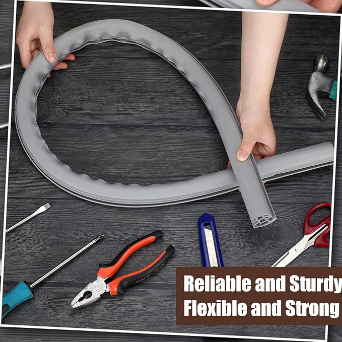 Kingdder Concrete Expansion Joint Filler Driveway Crack Filler Flexible EPDM Rubber Strip for Concrete Crack Repair Replacement Weather Aging Resistance Expansion Joint(1'' Wide, 80 ft Long)