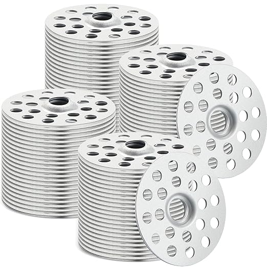 200 Pieces 1 Inch Plaster Washers for Repairing Ceilings Metal Washers for Screws Plaster Repair Rings Buttons for Wall Ceiling Drywall Repair