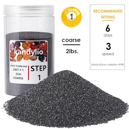 8 Lbs Rock Tumbler Grit Kit Polish Upto 60LBS Rocks Silicon Carbide & Aluminum Oxide Polishing and Tumbling Abrasive Media for Any Rock Tumbler Polisher