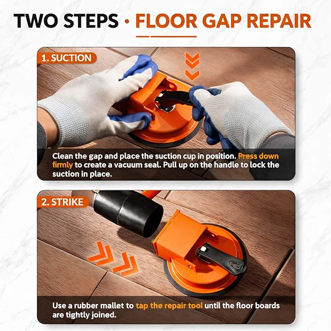 2026 New Floor Suction Repair Tool For Vinyl Plank Flooring,Heavy-Duty Suction Cup Tile Leveler,Adjustable Height Setter & Laminate Floor Gap Repair Tool, Floors Gap Fix And Seam Leveling (2PCS)
