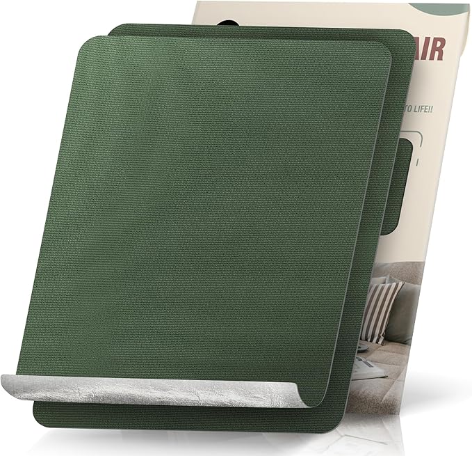 2 Pieces 9 x 11 inch Canvas Repair Patches Canvas Fabric Patch Self-Adhesive Canvas Repair Tape Waterproof Outdoor Gear Repair Patch Kit for Boat Cover Awning Sofa Chair Couch Tent Bag (Dark Green)