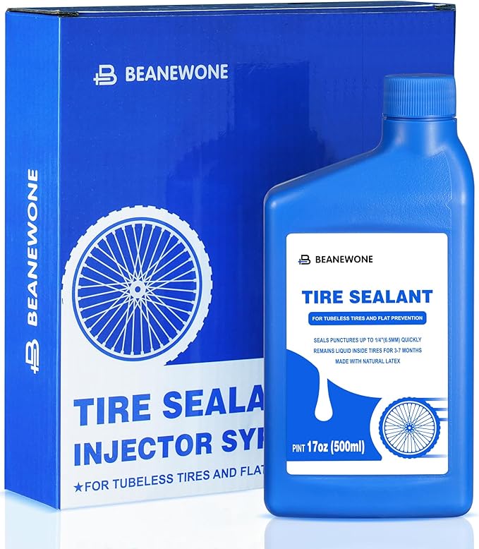 Tubeless Tire Sealant, Tubeless Bike Sealant - 2oz per Bottle, Long-Lasting for MTB, No Tubes and Tubeless Tires. No Tire Removal, Directly Refills in Under 30s