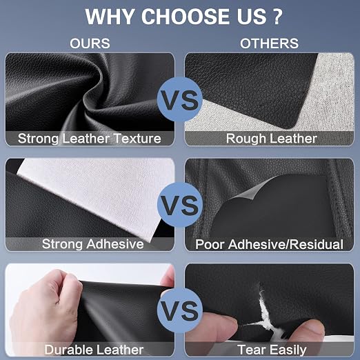 Self Adhesive Leather Repair Patch Kit, 31.4 in x 16 in Large Vinyl Leather Repair Tape for Furniture, Car Seat, Couch, Sofa, Chair White