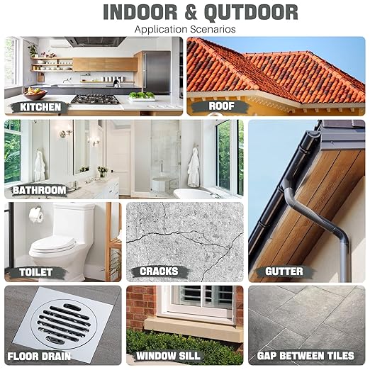 NYBQ Waterproof Sealant Coating 70oz, Transparent Invisible Waterproof Agent, Super Strong Anti-Leakage Polyurethane Coating for Bathroom, Roofs, Kitchen, Patio, Walls, Indoor & Outdoor