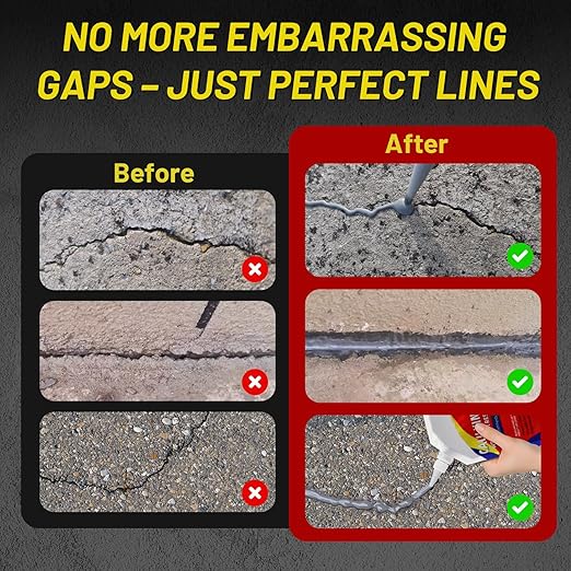 Concrete Crack Filler, Concrete Caulking Adhesive, Quick-Drying Sealant for Professionals, Heavy-Duty Crack Filler for Driveway, Caulking Glue Weather Resistant Type(3PCS)