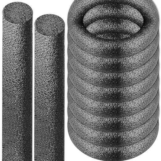Foam Backer Rod for Gaps Concrete Crack Filler Joints Foam Gap Filler Caulk Saver Backing Rod Concrete Filler Rope (Black, 5/8 Inch x 10 Feet)