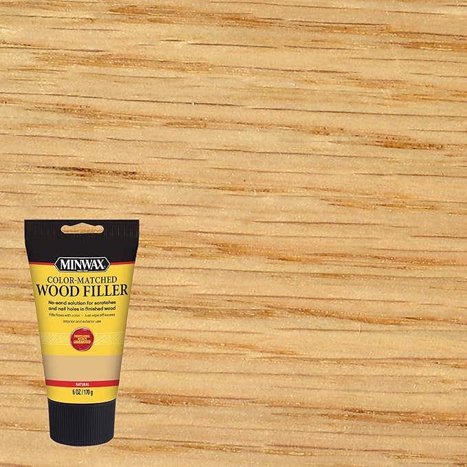 Minwax 448520000 Color-Matched Filler Wood Putty, Natural 6 oz (Pack of 2)
