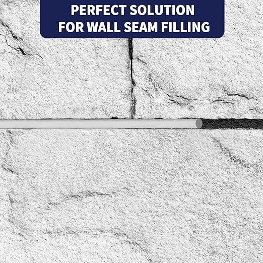DGSL Backer Rod 1/4 Inch, Caulk Saver for Gaps and Joint Concrete Filling, EPDM Rubber Backer Rod Joint Filler for Driveway and Wall Cracks (16.4 Ft Length)