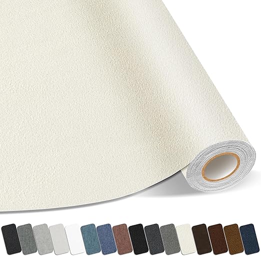 Suede Repair Patch,17X79 Inch Large Self-Adhesive Fabric Repair Tape, Suede Fabric Repair Patch for Couch, Furniture, Car Interior, Sofa and Cushion(Beige, 17X79 Inch)